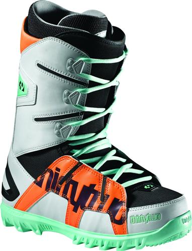 THIRTY TWO (32) LASHED SNOWBOARD BOOTS IN GREY, BLACK, AND ORANGE