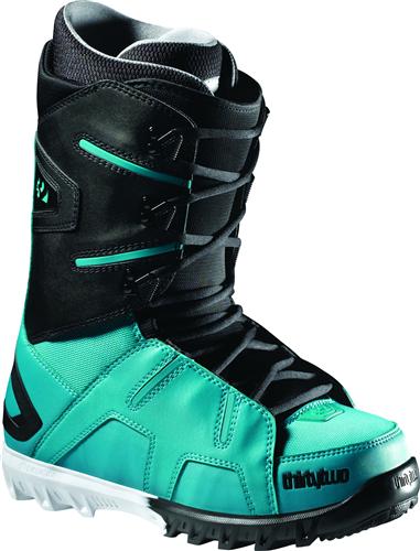 THIRTY TWO (32) LASHED SNOWBOARD BOOTS IN BLACK, BLUE, AND WHITE