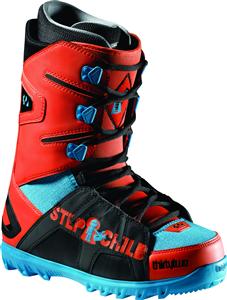 THIRTY TWO (32) LASHED SNOWBOARD BOOTS IN BLUE, ORANGE, AND WHITE