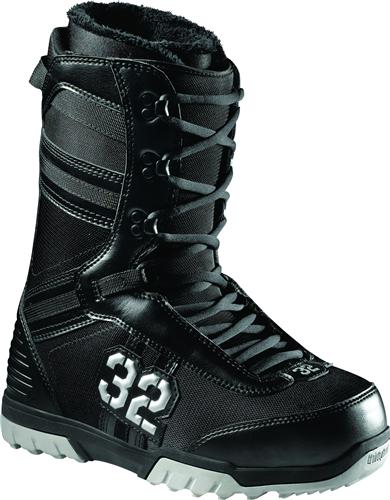 THIRTY TWO (32) EXUS SNOWBOARD BOOTS IN BLACK AND GUM