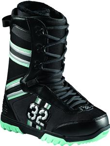 THIRTY TWO (32) WOMENS EXUS SNOWBOARD BOOTS IN BLACK AND MINT