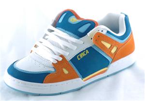 CIRCA ROGUE SHOE IN ROYAL, WHITE, AND ORANGE