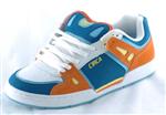 CIRCA ROGUE SHOE IN ROYAL, WHITE, AND ORANGE
