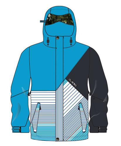 BILLABONG SHARPSHOOTER INSULATED JACKET IN ACID BLUE WITH WHITE, ROYAL AND SHADOW