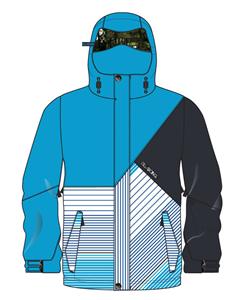 BILLABONG SHARPSHOOTER INSULATED JACKET IN ACID BLUE WITH WHITE, ROYAL AND SHADOW