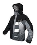 BILLABONG ANTTI JACKET IN BLACK WITH LUNAR GREY, TITANIUM, AND WHITE