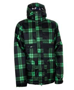 BILLABONG PISTOL JACKET IN BRIGHT GREEN TIMB-A-LIN PLAID PRINT