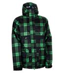 BILLABONG PISTOL JACKET IN BRIGHT GREEN TIMB-A-LIN PLAID PRINT