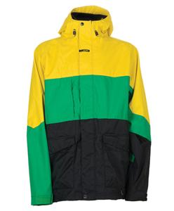 BILLABONG QUEST INSULATED JACKET IN CYBER YELLOW WITH BRIGHT GREEN AND BLACK