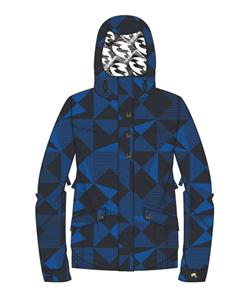 BILLABONG WOMENS LADY JACKET IN BIG GEO PRINT IN ROYAL AND SHADOW