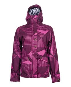 BILLABONG WOMENS LADY JACKET IN BIG GEO PRINT FREESIA ON BAGOTA BERRY