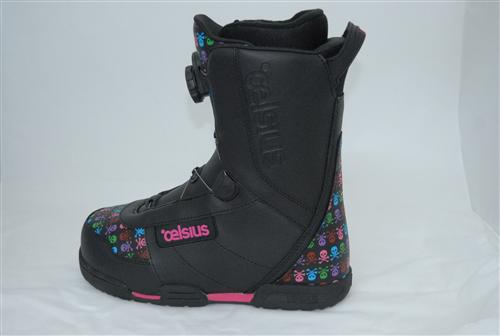 CELSIUS WOMENS FENOM BOA SNOWBOARDING BOOTS IN THE SKULL PRINT