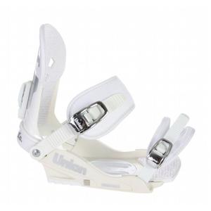 UNION CADET DLX SNOWBOARD BINDINGS IN WHITE AND SILVER