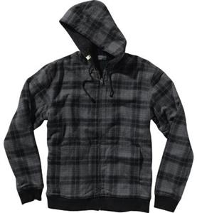 ALTAMONT TWO BITS REVERSIBLE HOODED SWEATSHIRT IN BLACK