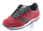 DVS VOLARI SHOE IN RED AND BLACK SUEDE