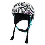 PROTEC B2 SNOW HELMET IN BLACK AND WHITE FABRIC