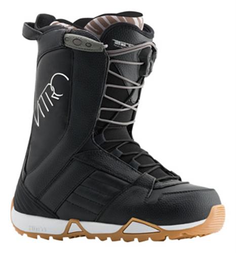 NITRO WOMENS FADER TLS SNOWBOARD BOOT IN BLACK AND WHITE