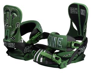 TECHNINE BALLER PRO SERIES SNOWBOARD BINDINGS IN THE CELTICS COLORWAY