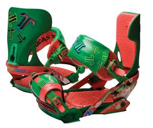 TECHNINE LUCAS MAGOON PRO SERIES SNOWBOARD BINDINGS IN GREEN