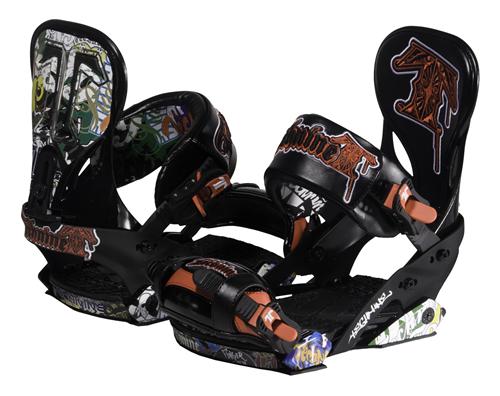 TECHNINE ICON PRO SERIES SNOWBOARD BINDINGS IN BLACK