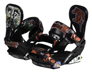 TECHNINE ICON PRO SERIES SNOWBOARD BINDINGS IN BLACK