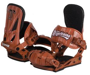 TECHNINE SPLIT T SERIES SNOWBOARD BINDINGS IN RED PINSTRIPE
