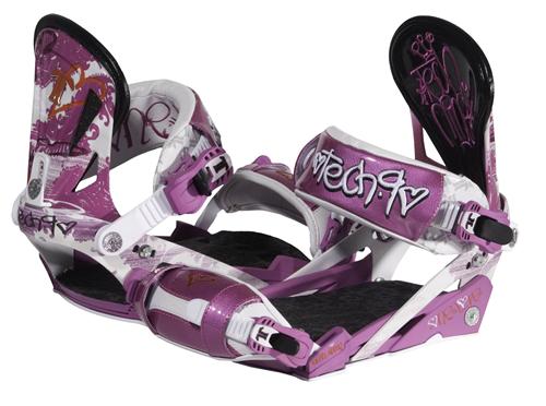 TECHNINE WOMENS ONE LOVE SERIES SNOWBOARD BINDINGS IN PURPLE
