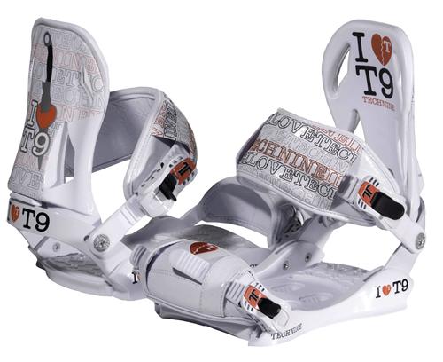 TECHNINE WOMENS JIB SERIES SNOWBOARD BINDINGS IN WHITE