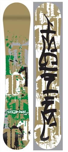 TECHNINE SPLIT T SPLATTER SNOWBOARD IN GOLD