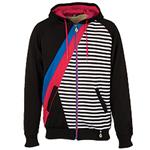VOLCOM STONE STRIPE BASIC SHERPA FLEECE SWEATSHIRT IN BLACK