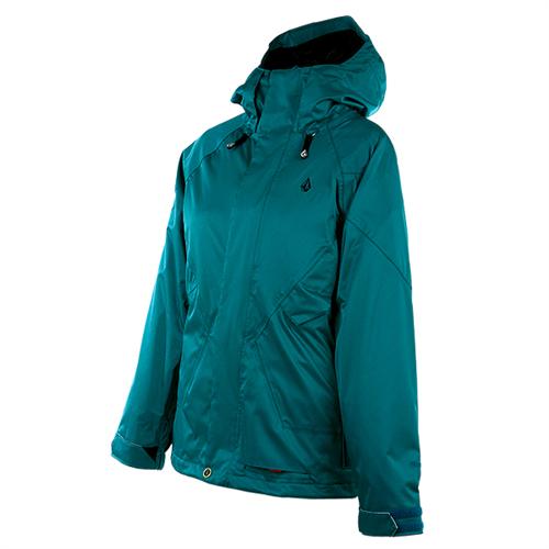 VOLCOM WOMENS PROJECT JACKET IN EMERALD GREEN