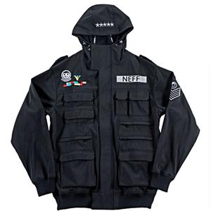 NEFF SARGE SOFTSHELL JACKET IN BLACK