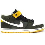 NIKE DUNK MID PRO SB SHOE IN DARK ARMY AND SAIL