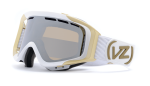 VONZIPPER PORKCHOP SNOW GOGGLES WITH WHITE GLOSS FRAMES AND A BRONZE CHROME LENS