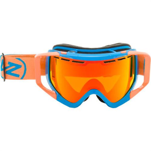 VONZIPPER PORKCHOP SNOW GOGGLES WITH MASHUP CYAN FRAMES AND A FIRE CHROME LENS