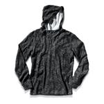 KR3W CURTS LONG SLEEVE HENLEY WITH HOOD IN BLACK