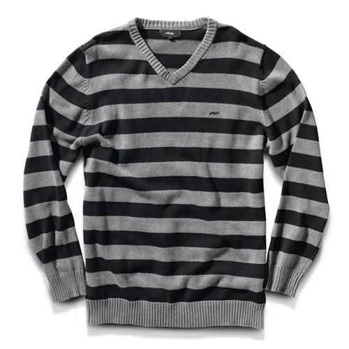 KR3W KLINK V-NECK SWEATER IN GREY HEATHER