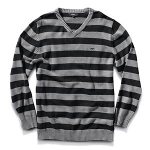 KR3W KLINK V-NECK SWEATER IN GREY HEATHER