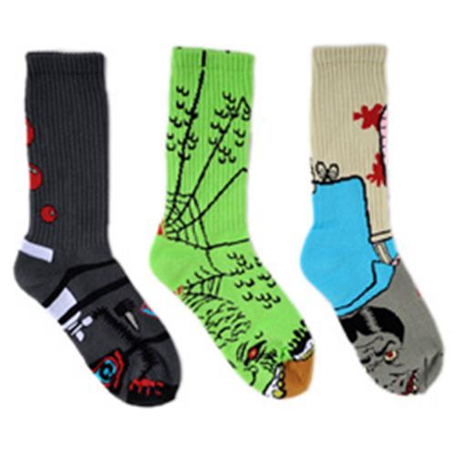 VOLCOM FEATURED ARTIST HOVIN WANG SOCK PUPPETS SOCKS IN ASSORTED STYLES