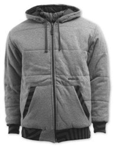 VOLCOM SPACER LINED REVERSIBLE HOODED SWEATSHIRT IN HEATHER GREY