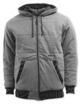 VOLCOM SPACER LINED REVERSIBLE HOODED SWEATSHIRT IN HEATHER GREY
