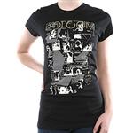 VOLCOM WOMENS GET BUSY SHEER JERSEY T-SHIRT IN BLACK