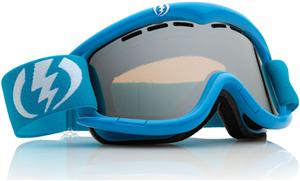 ELECTRIC EG1 SNOW GOGGLES WITH CYAN FRAMES AND A BRONZE/SILVER CHROME LENS