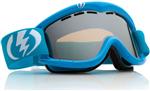 ELECTRIC EG1 SNOW GOGGLES WITH CYAN FRAMES AND A BRONZE/SILVER CHROME LENS