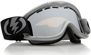 ELECTRIC EG1 SNOW GOGGLES WITH METALLIC SILVER FRAMES AND A BRONZE/SILVER CHROME LENS