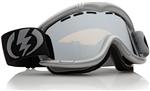ELECTRIC EG1 SNOW GOGGLES WITH METALLIC SILVER FRAMES AND A BRONZE/SILVER CHROME LENS