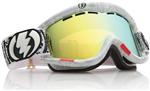 ELECTRIC EG1 SNOW GOGGLES WITH SILVER DEATH CARD FRAMES AND A BRONZE/GOLD CHROME LENS