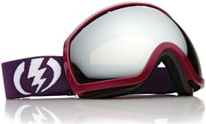 ELECTRIC EG2 SNOW GOGGLES WITH PURPLE FRAMES AND A BRONZE/SILVER CHROME LENS