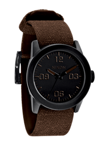 NIXON PRIVATE WATCH IN ALL BLACK AND BROWN