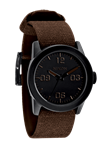 NIXON PRIVATE WATCH IN ALL BLACK AND BROWN